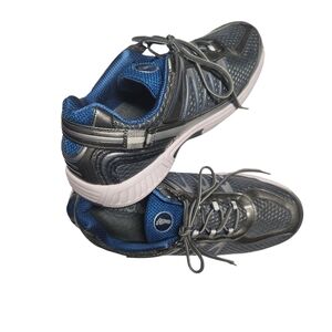 Orthofeet 672 Biofit Shoes, Men's 11 2E Wide, Grey and Blue